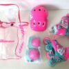 Patines 2 en 1 para niña kit completo de protección