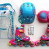 Patines 2 en 1 para niña kit completo de protección