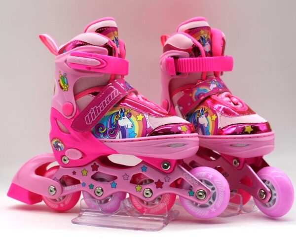 Patines 2 en 1 para niña kit completo de protección