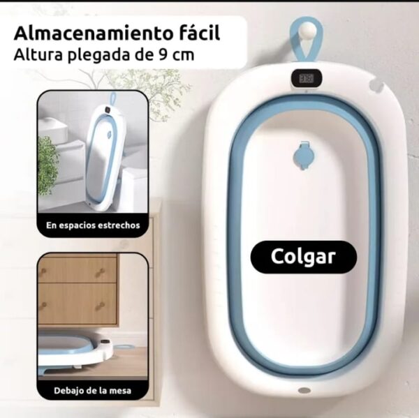 Bañera Plegable con Cojín Ergonómico + Termómetro |sencilla