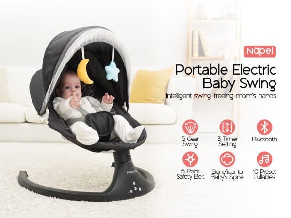 Silla Eléctrica Para Bebe Lujoso, Suave y Transpirable