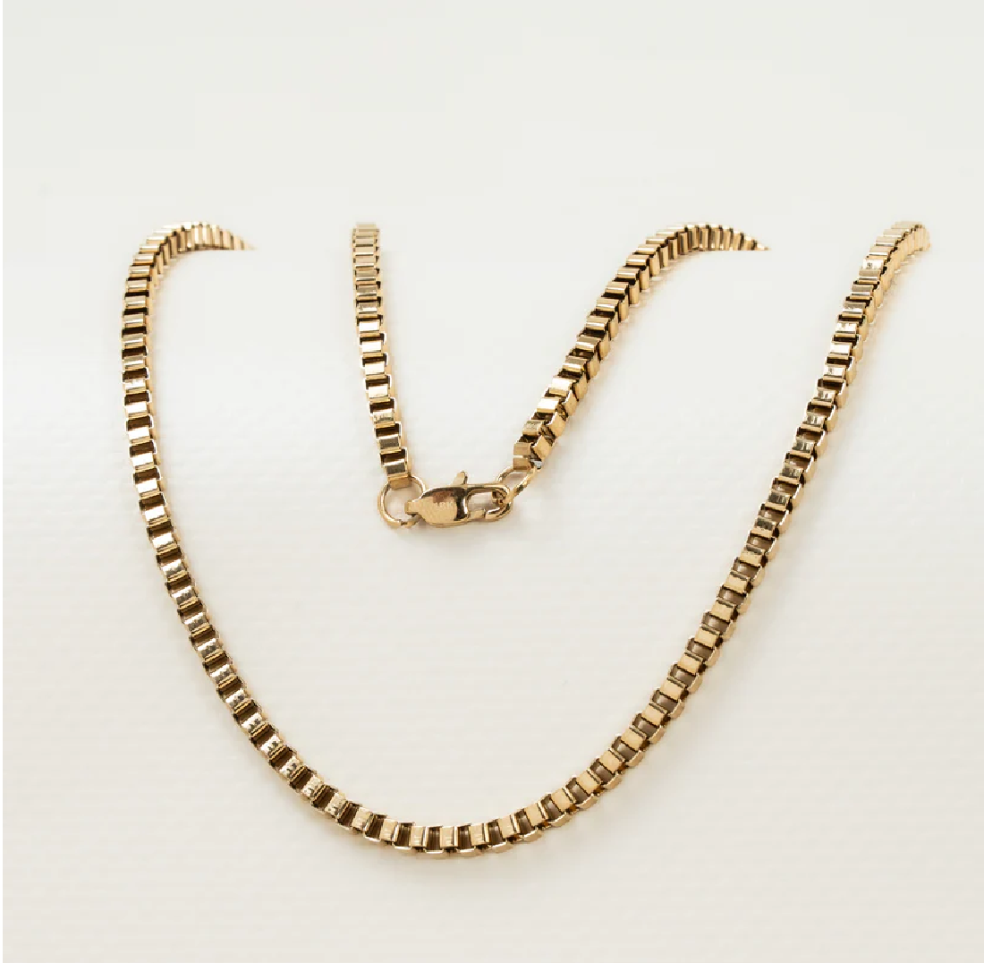 Cadena Box Mujer - Oro Laminado 18k - Mz import