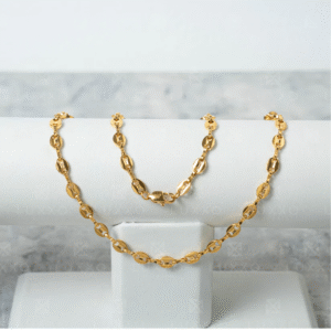 Cadena Grano de Café - Oro Laminado 18k