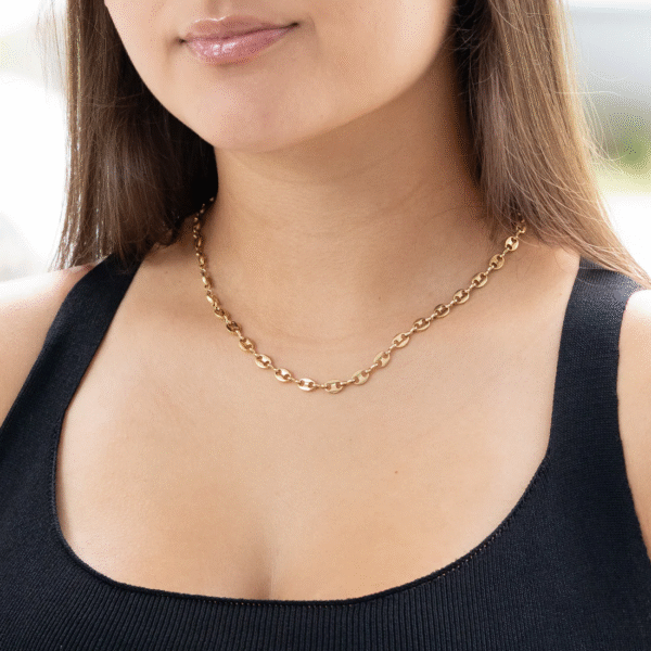 1755090956granodecafe2 Cadena Grano de Café - Oro Laminado 18k