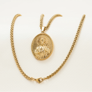 Cadena Trigo+Dije San Judas Tadeo Hombre