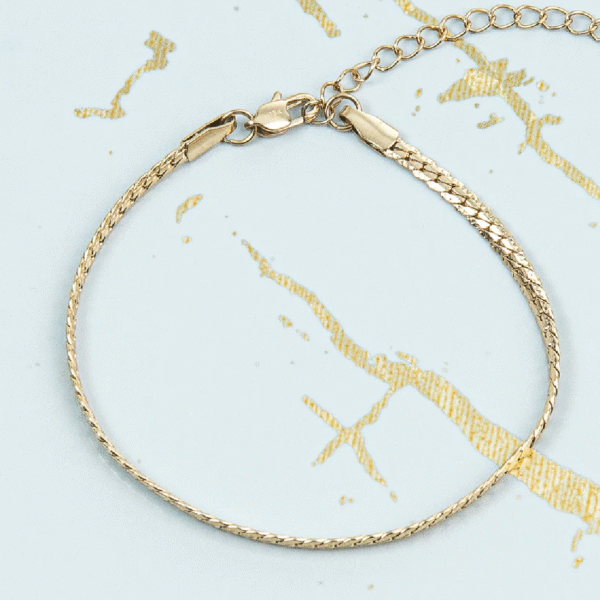 Pulsera Grabada - Oro laminado 18K