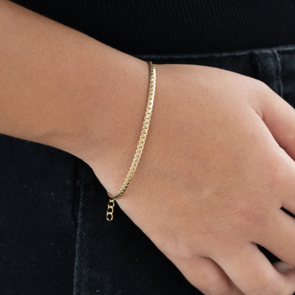 Pulsera Grabada - Oro laminado 18K