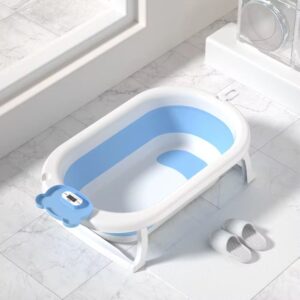 Bañera Plegable para Bebé con Termómetro Digital Osito
