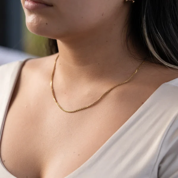 Cadena China Mujer- Oro laminado 18K