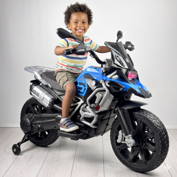 azul Moto eléctrica Gs Para Niños De 3 a 7 Años