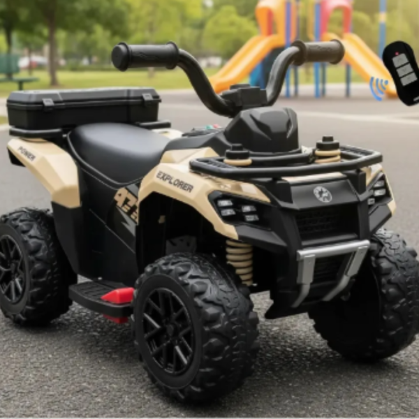 cuatrimoto beige Cuatrimoto Eléctrica para niños 6 volts