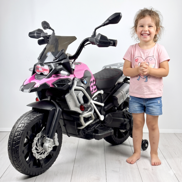 rosada Moto eléctrica Gs Para Niños De 3 a 7 Años