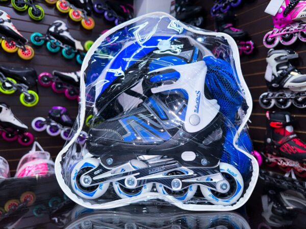 Patines En Linea Para Niños Con Kit De Proteccion 27-30 Azul