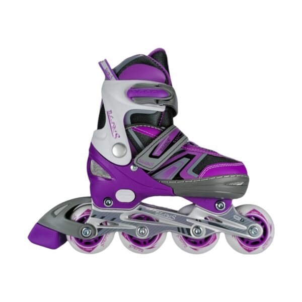 Patines En Linea Para Niños Con Kit De Proteccion 27-30 Morado