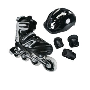 Patines En Linea Para Niños Con Kit De Proteccion 27-30 Negro