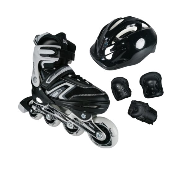 Patines En Linea Para Niños Con Kit De Proteccion 27-30 Negro