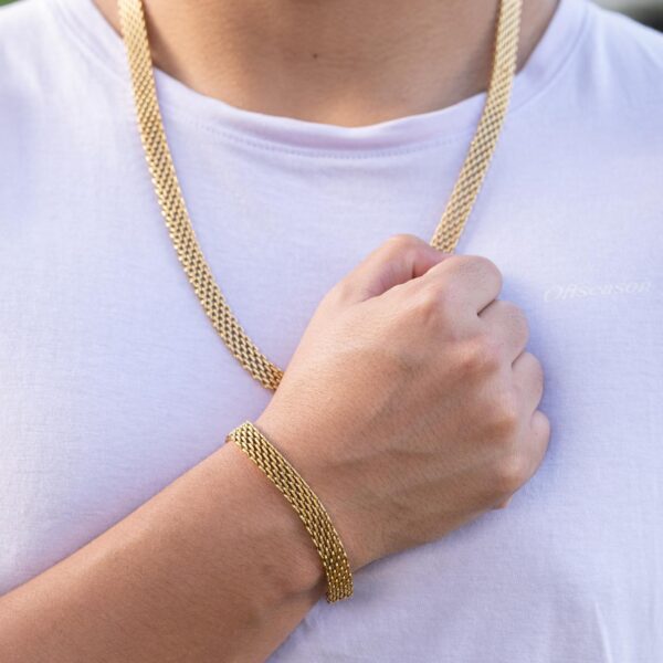 Combo Cadena y Pulsera - Oro Laminado 18k