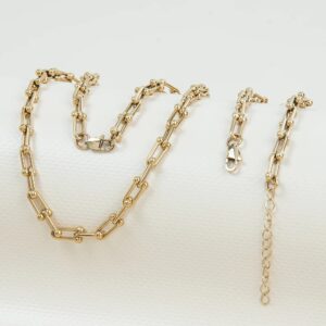 Combo Cadena y Pulcera Ancla - Oro Laminado 18k