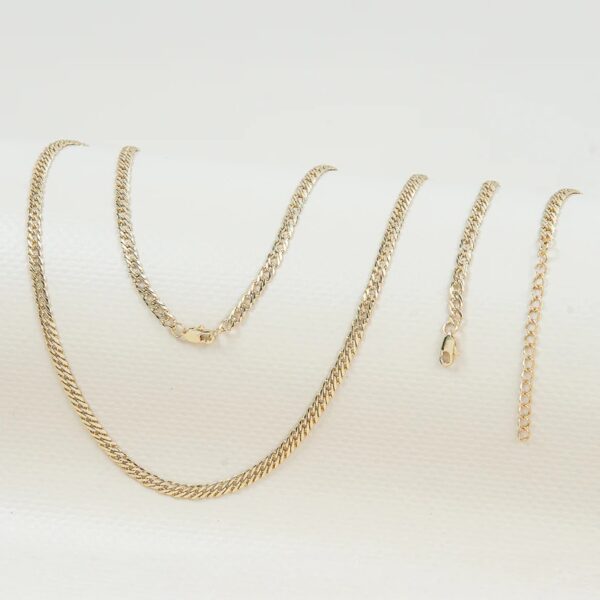 Cadena y Pulcera Entrelazada en Oro Laminado 18k