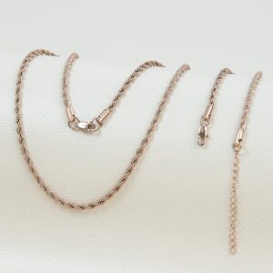 Combo  Cadena y Pulcera Lazo Rosa en Oro Laminado 18k