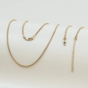 Combo Cadena y Pulcera Veneciana en Oro Laminado 18k