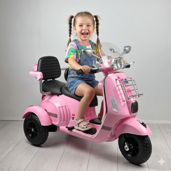 Moto Eléctrica para Niños Estilo Vespa