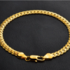 Pulsera Hombre de Oro Laminado en 18k – Diseño Espiga