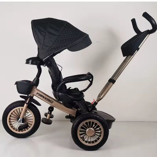 Triciclo Evolutivo Para Bebé con Capota, Frenos y Llantas de Caucho