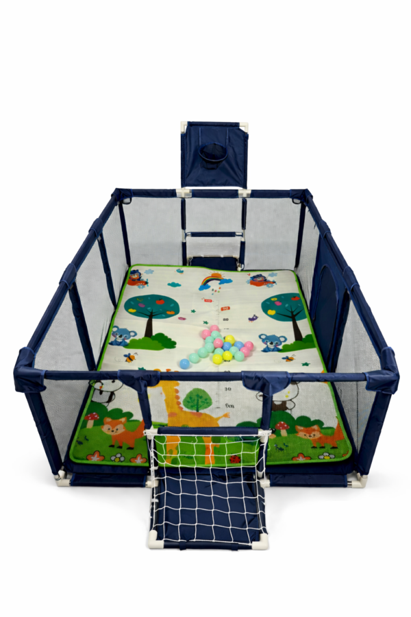 1769800545CORRAL AZUL 1 Corral De Juegos Para Bebe Grande Con 20 pelotas ref2063861