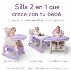 Silla Comedor 2 En 1 Para Bebé Y Niños antifluido ref:elvr330