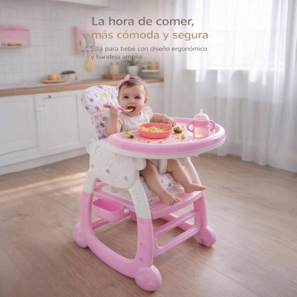 Silla Comedor 2 En 1 Para Bebé Y Niños antifluido ref:elvr330