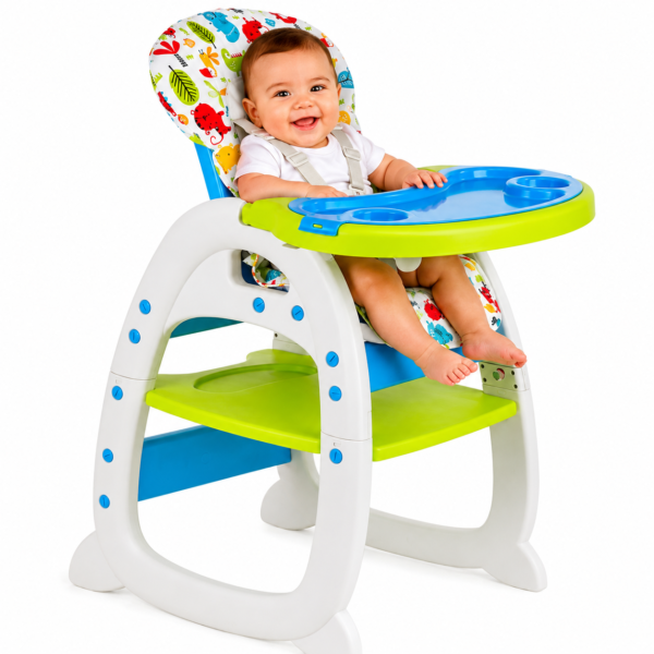 Silla Comedor Escritorio Bebe Infantil 2 en 1 Reclinable Verde Silla Comedor Escritorio Bebe Infantil 2 en 1 Reclinable Verde