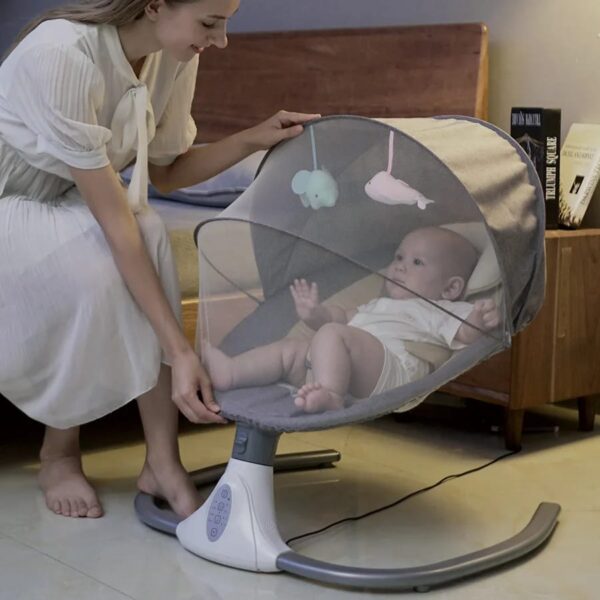 silla mesedora electica Silla Mecedora Electrica Bebes Descanso Profundo Gris