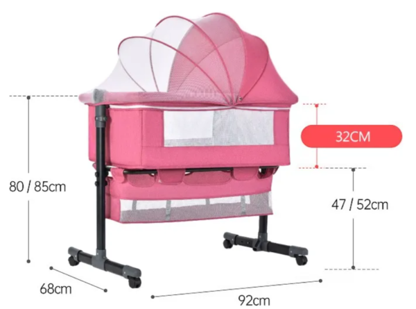 177505816413 Cuna Colecho Bebes Color Rosa