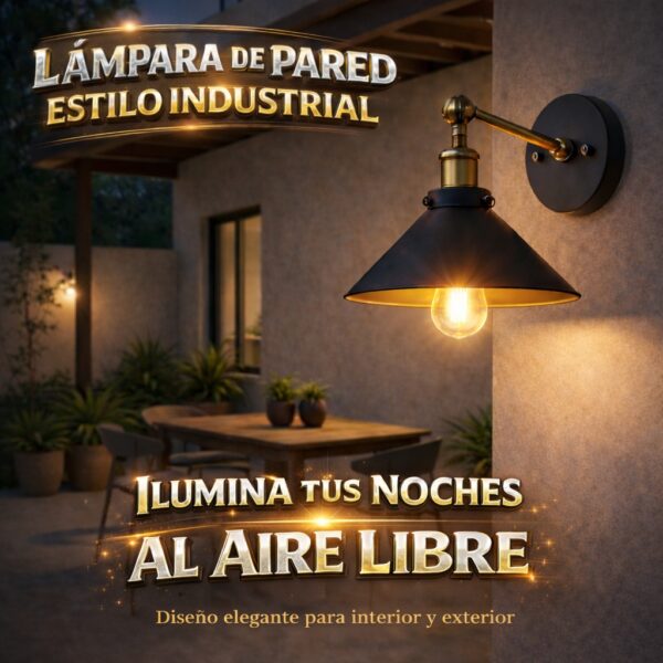 2 Lampara Pared Vintage Industrial Con Bom