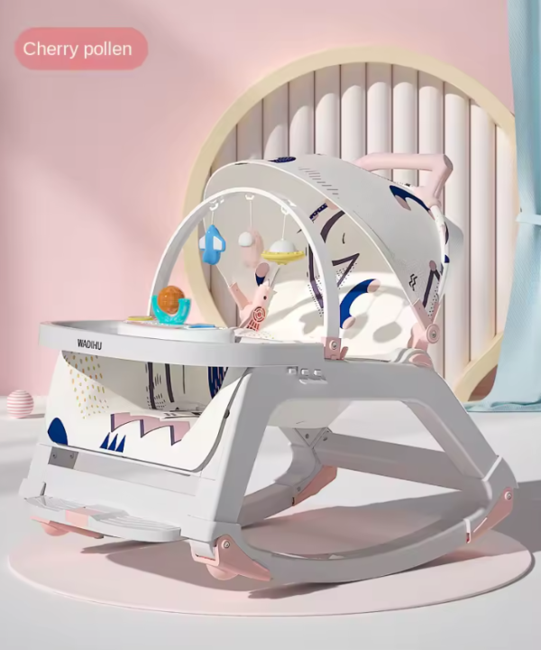 Silla Comedeor Mecedora 5 En 1 Rosa