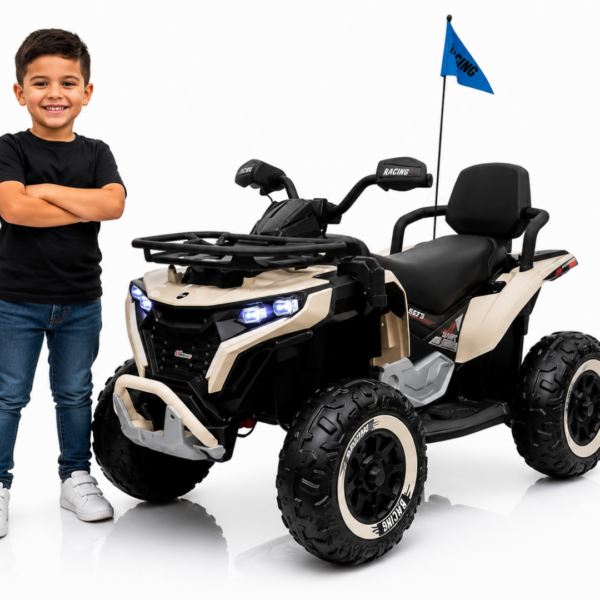 Cuatrimoto Eléctrica Infantil 4×4-- Cuatrimoto Eléctrica Infantil 4x4 12V con Control Remoto y Luces LED