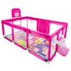 Corral de Juegos1 Corral de Juegos 180x120x60 con Tapete y 20 Pelotas – Diversión Segura para Bebés