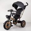 Triciclo Evolutivo para Bebé con Asiento Giratorio, Capota Regulable y Canastilla
