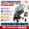 coche bebe premiun Coche Maleta Bebisso Reversible con Ropón – Elegancia y Seguridad en Cada Paseo