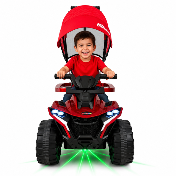 poer rojo 270 1 Cuatrimoto Montable 6V para Niños 1–4 Años con Control Remoto