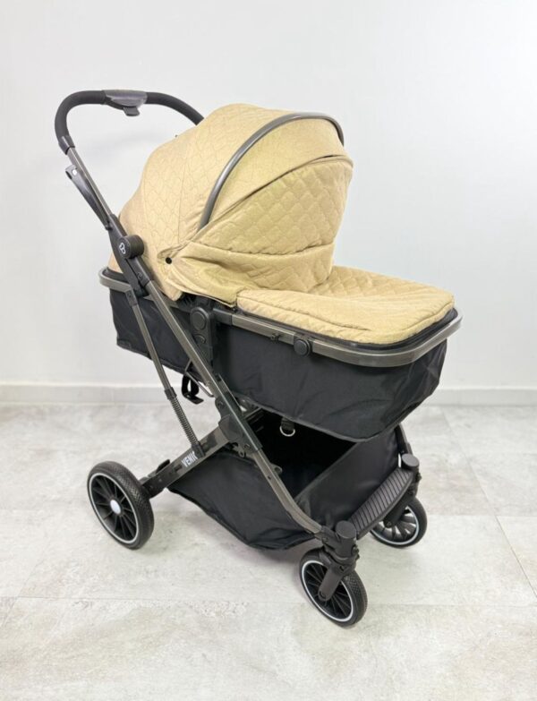 COCHE MOISES LISBOAbeige Coche Moisés Lisboa BB2040 2 en 1 con Capota Amplia y Silla Reclinable
