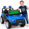 Carro montable niños azul Carro Eléctrico Infantil 12V Con Control Remoto y Luces LED