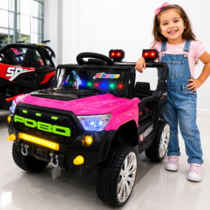 Carro Eléctrico Infantil 12V Con Control Remoto y Luces LED