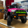 carro montable fucsia Carro Eléctrico Infantil 12V Con Control Remoto y Luces LED