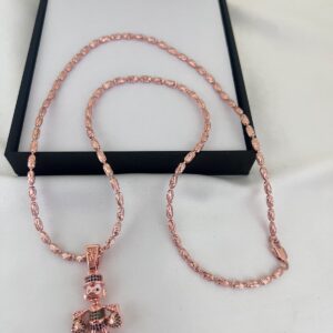 Cadena Rústica Oro Rosa 18K | Estilo Clásico Tío Rico