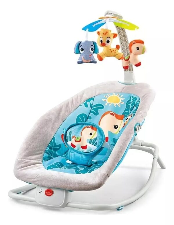 Silla Mecedora Anti Fluido Con  Vibración Pará Bebés Color Blanco