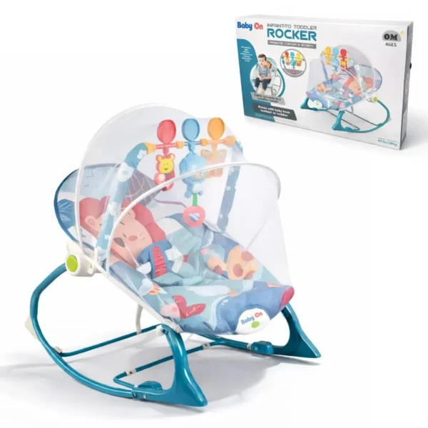 Silla Mecedora, Vibradora Y Musical Para Bebe 3 En 1 Babyon