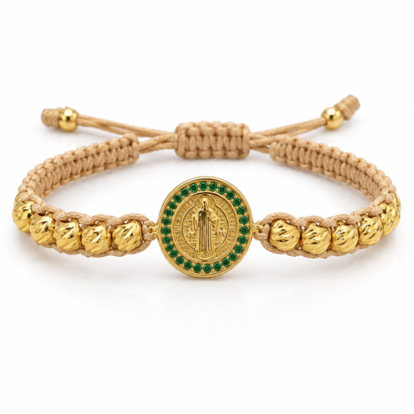 Dúo de Pulseras Virgen de Guadalupe Italiano 6 mm Oro Laminado 18K | Fe, Amor y Protección