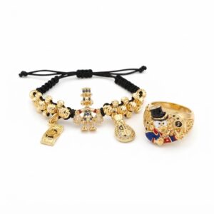 Combo Pulsera y Anillo Tío Rico Oro Laminado 18K | Elegancia y Resistencia